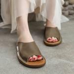 HZM017 Summer Sandals, Semi-Supporting Classic Retro Sandals, Leather Handmade