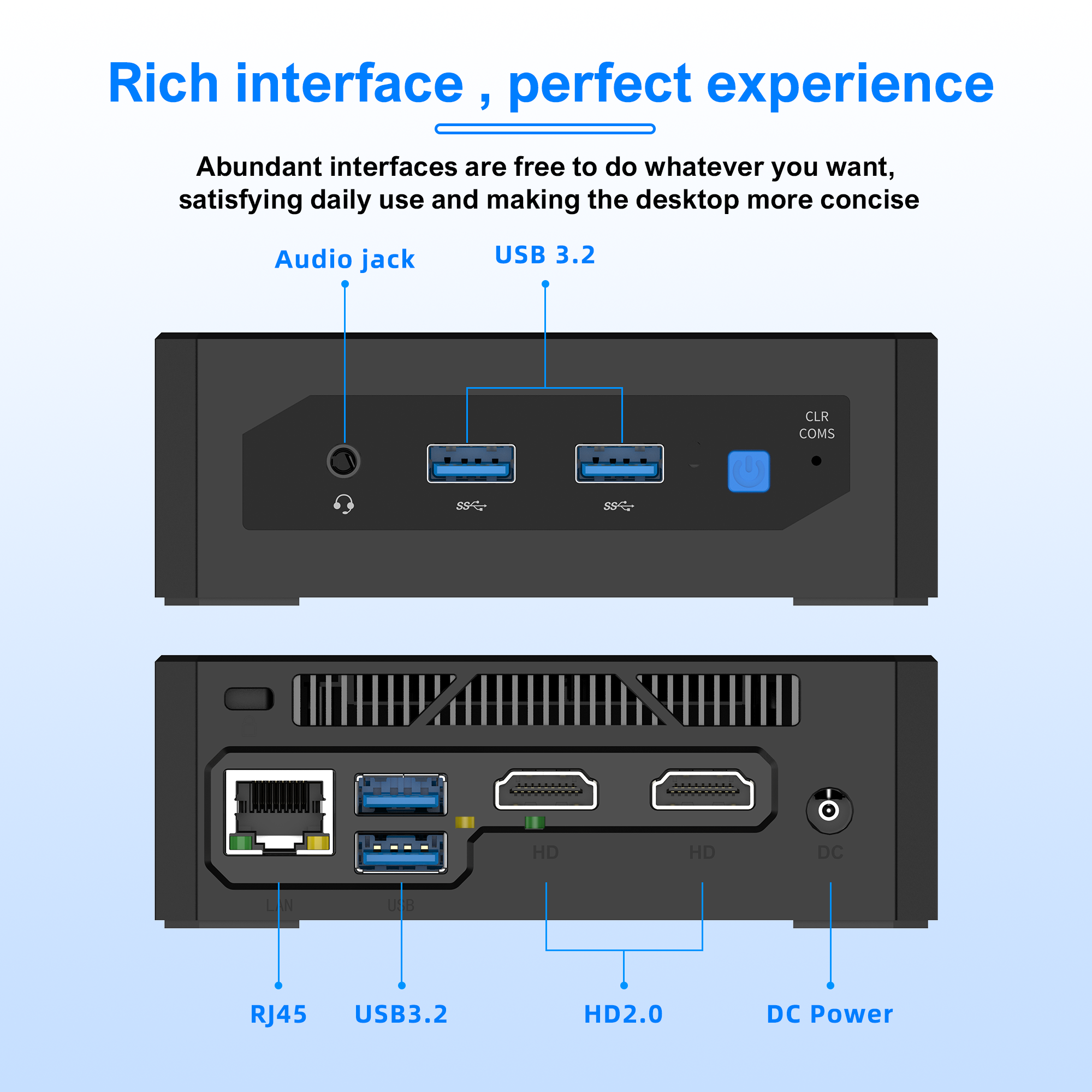 Intel N100 Mini PC with DDR4 RAM and NVMe SSD for Business