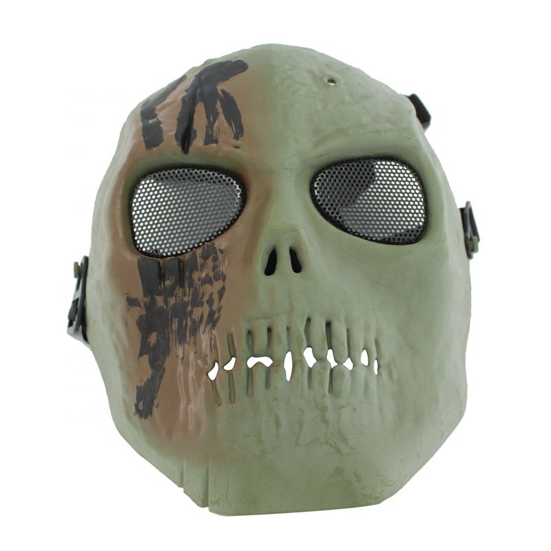 High Security Paintball Face Mask Skeleton Ghost Style for Hunting Game