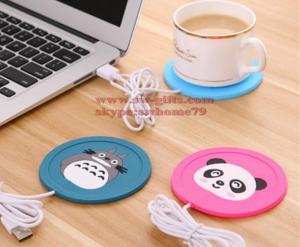 China New Cartoon 5V USB Warmer Silicone Heat Heater for Milk Tea Coffee Mug Hot Drinks Beverage Cup Mat Pad best gift on sale