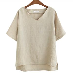 China Custom Women'S Hemp T Shirts , Hemp Cotton T Shirt Free Size / Color factory