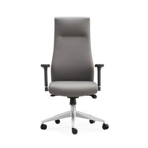 China Comfortable Authentic Leather Rolling Office Chair High Density Foam factory