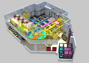 China Indoor Training Trampoline Park Playground Commercial With Ninja Course factory