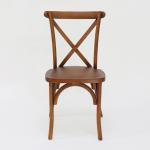 Commercial Furniture Stackable Vintage Cross X back Wood Dining Chairs for