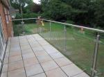 Green 8mm Partition Wall Glass Balustrading , Household Acid Etched Glass 10MM