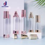 Round Shape Airless Cosmetic Pump Bottle 20ml 30ml 50ml 100ml Plastic Luxury