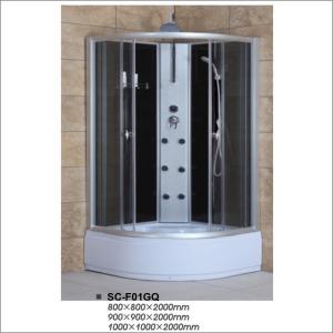 China Tempered Glass Bathroom Shower Cubicles Multi Functional With Shower Seat factory