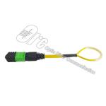 Single Mode G657A2 MTP MPO Patch Cable Green Black Housing Color