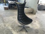 Black Animal Fiberglass Arm Chair / Living Room Mermaid Tail Chairs