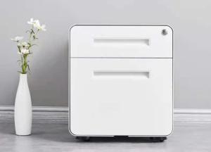 China Rounded Corners 2 Drawers Steel Mobile Pedestal File Cabinet factory