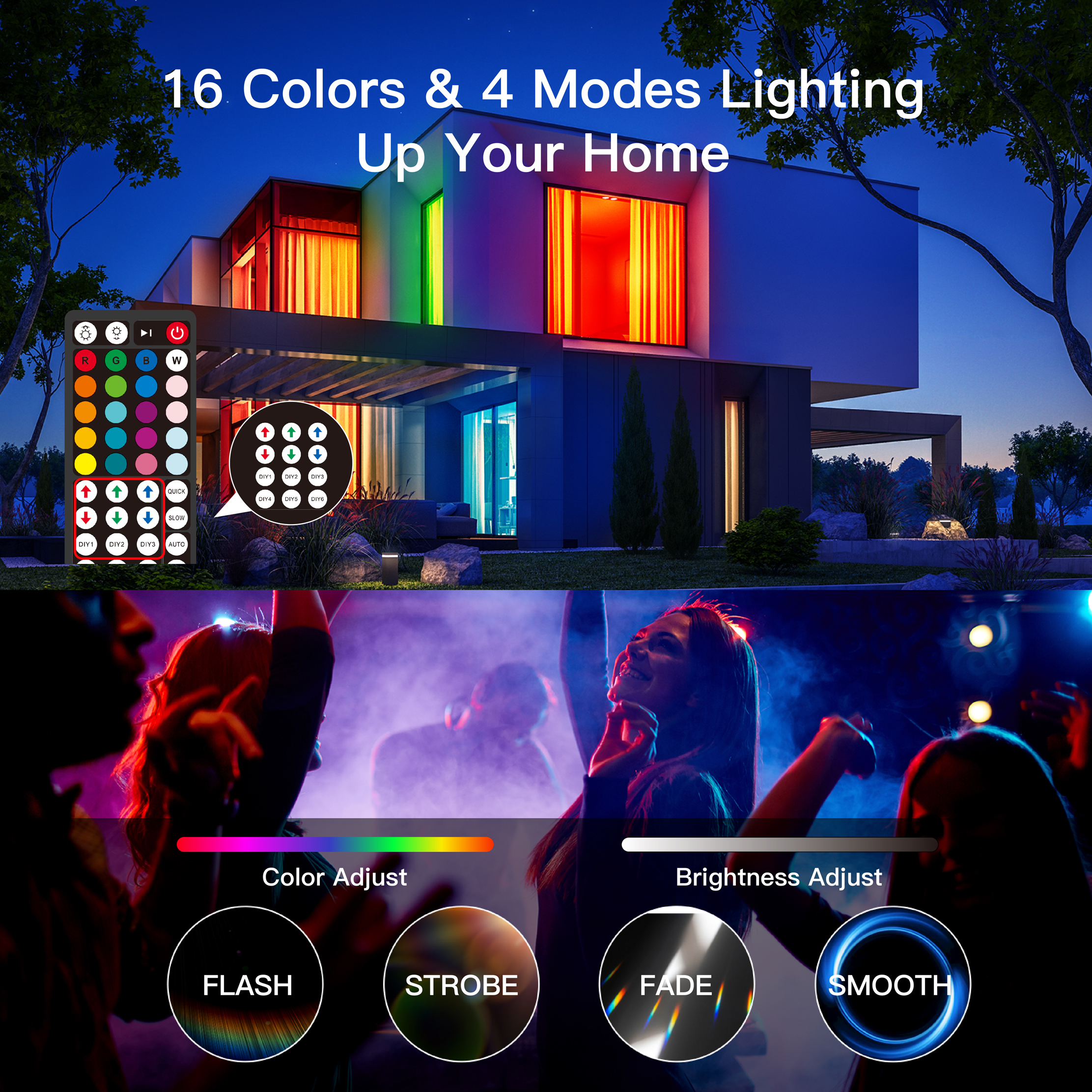 Waterproof Outdoor RGB LED Floodlight Smart IP66 LED Flood Light 100W