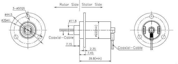 Electrical Rotary Slip Ring 12 Circuits LPC-1C1202