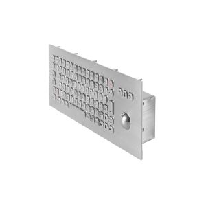 Vandal Resistant Rugged Industrial Keyboard With Trackball Top Panel