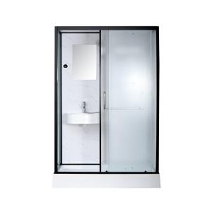 China Shower Cabins White Acrylic ABS Tray 1200*800*2150mm black aluminium factory