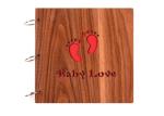 Wood Made Baby Keepsake Box Photo Album , Milestone Stickers Baby Shower Gift