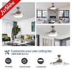 3000K/4500K/6000K Color Temperature Bathroom LED Ceiling Fan with Remote Control