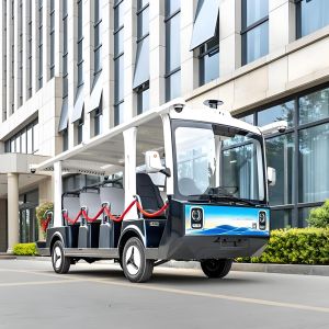 NEWBASE Yokee 14-Seater Autonomous Sightseeing Vehicle with Eco-Friendly