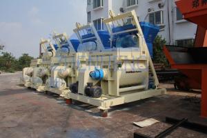 China 1000L High Rigidity Twin Shaft JS1000 Concrete Mixer Machine CE / ISO90001 Approval factory