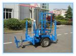 Vertical Aluminium Alloy Truck Mounted Man Lift , Single Mast Electric Boom Lift