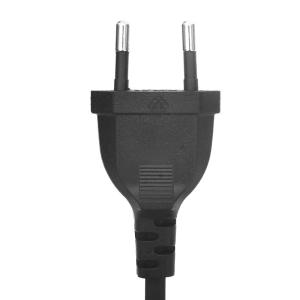 China High Quality 2 pin 250v eu electricalac Power Cable Polarized 250V Europe tv vde approved dryer power cords 2 Pin Plug factory