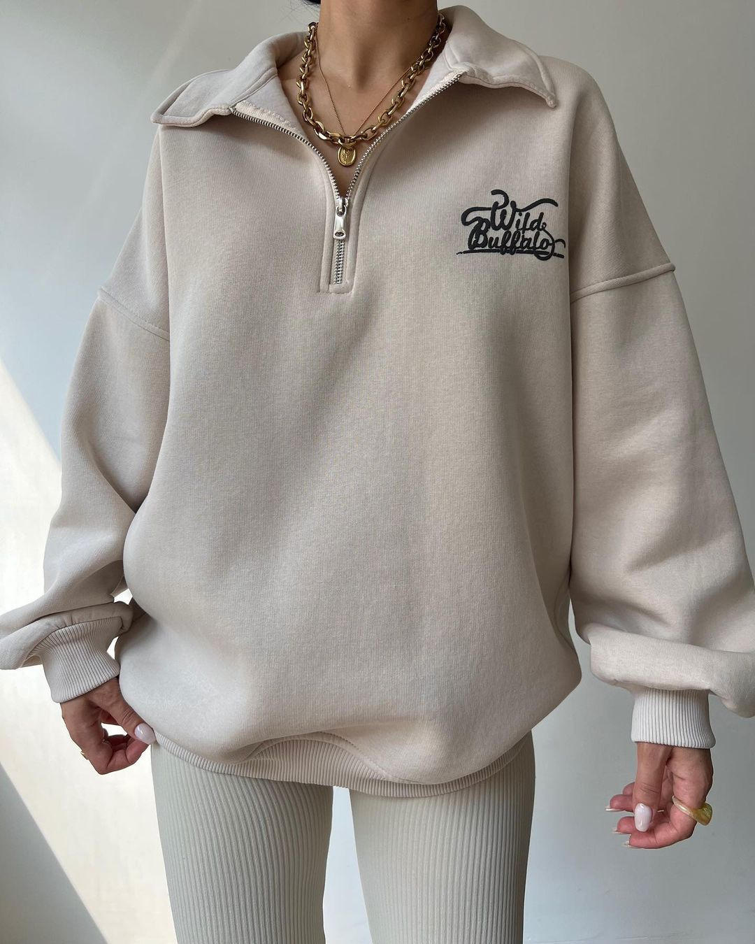 Womens Oversized Fleece Zip Up Hoodie Yoga Top Hoodie Sweatshirts Casual Cozy Style