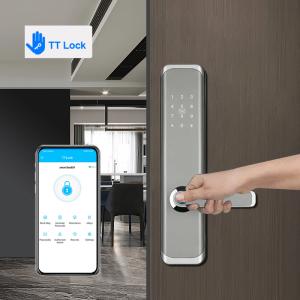 China Grip Open Smart Handle Door Lock Intelligent Biometric Fingerprint TTLock Remote factory