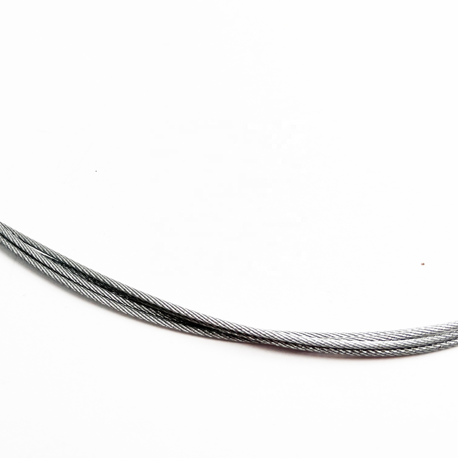 Non-Alloy 8x7 1x19 1.5mm Stainless Steel Control Cable Galvanized Wire Rope for Textile Machinery