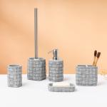 Polyresin Bathroom Accessories Set Foam Dispenser Soap Dispenser Toothbrush