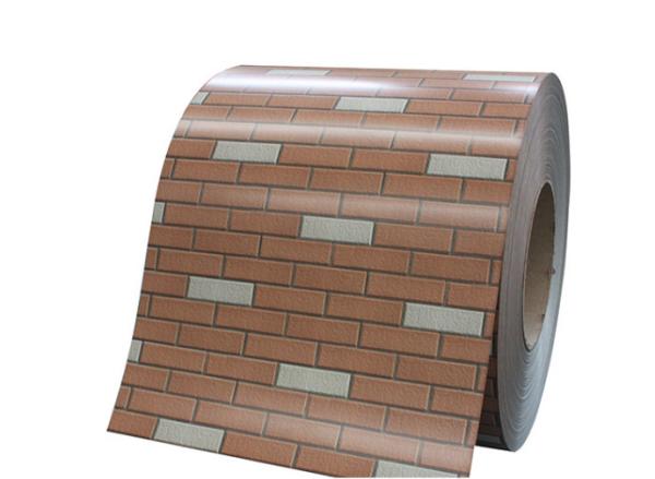 JIS G3321 0.45mm Brick Grain PPGI PPGL Prepainted Galvalume Steel Coil Wall