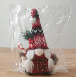 China Soft Plush Unisex Christmas Doll with Santa Hat Scarf And Boots factory