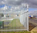 Customized Outdoor Steel Palisade Fencing Zinc Plating Security Morden