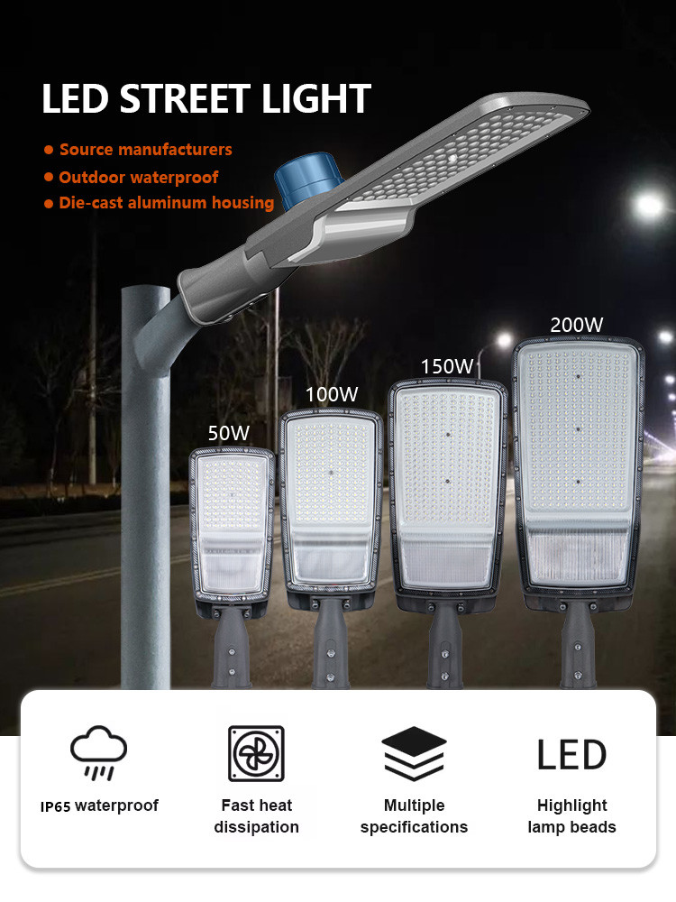 KCD 5000 Lumen Aluminum Explosion Proof Decorative Industrial OEM 150 Watt Electric Power Garden Rustic LED Street Light