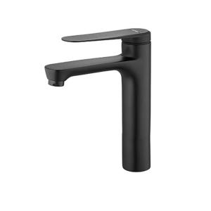 China Single Hole matte black sink faucet Brass Material Polished Surface Finish factory