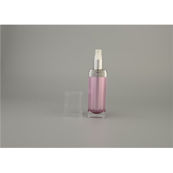 China 120ml Cosmetic Plastic Lotion Bottle With Pump empty body Lotion Bottle make Up And Concealer acrylic Lotion Bottle factory