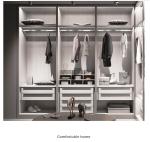 20mm Walnut Wood Walk In Closet Wardrobe