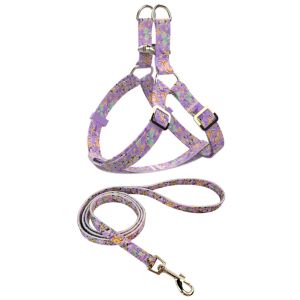 Durable Nylon Pet Leash And Harness Set Adjustable Comfortable For Small Large