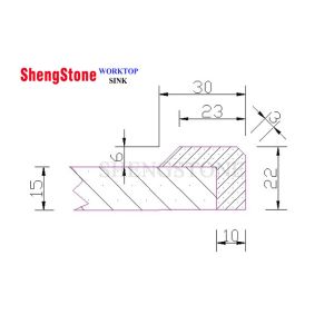 China High Temperature Resistant Worktop Edge Trims Epoxy Resin Material factory