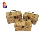 Flowery Suitcase Big Cardboard Boxes CMYK Color Cardboard Storage Boxes