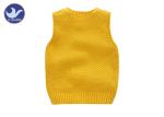 Sleeveless Cable Knitting Girls Pullover Sweaters Two Pockets Unisex Vest Side