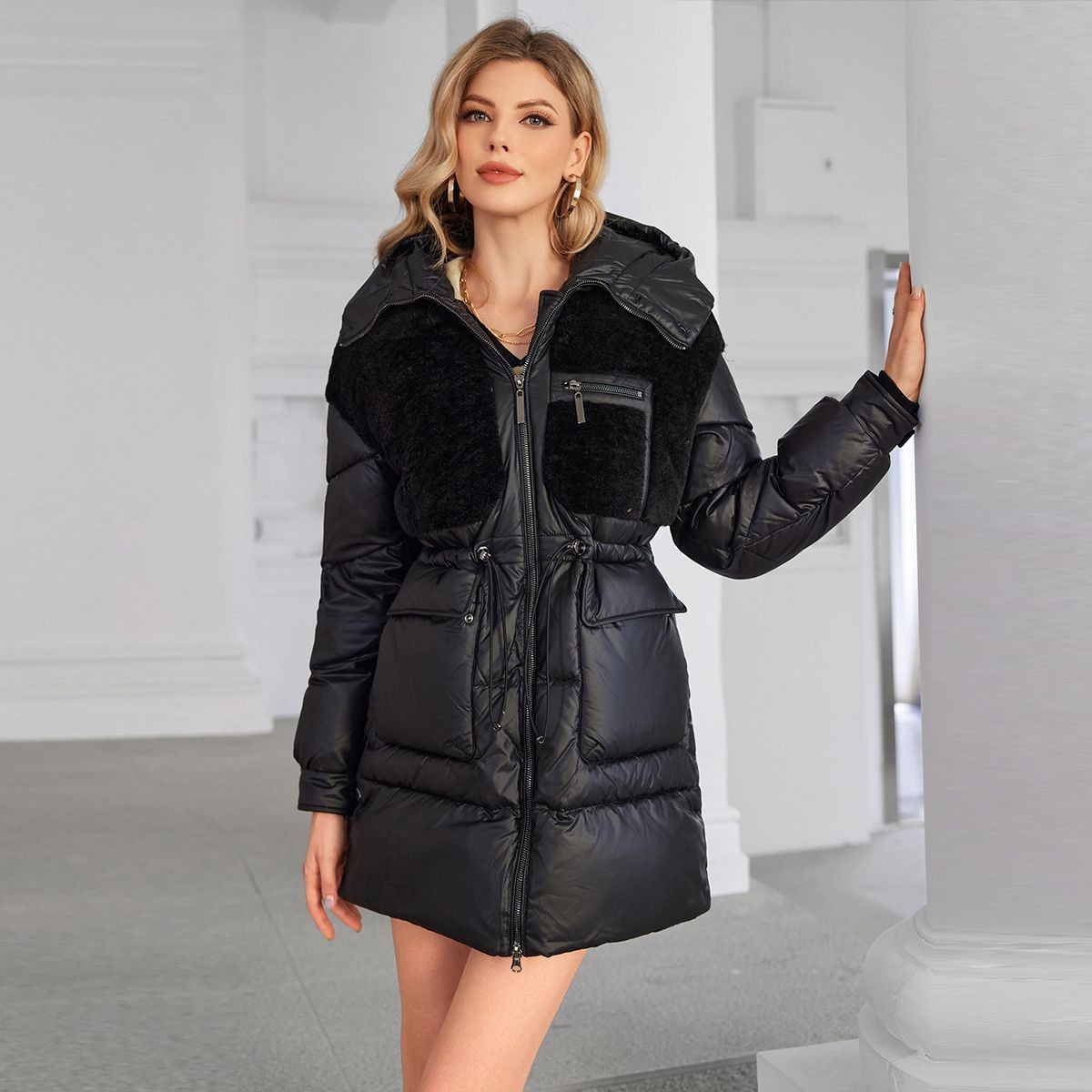 Bio Down Coat Functionality Real Fox Fur Coat Machine Washable Care Instructions For Girls And Women