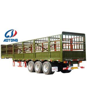 China 2''/3.5'' Bolt Type Kin Pin Aotong 3 Axles Cargo Transport Semi Trailer for Truck Trailer factory