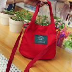 Japanese minimalist mori academic style letter canvas bag slung shoulder bag