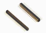 Pcb Connectors DIP Male Round Female Pin Header 2.0mm Pitch Dual Row Brass