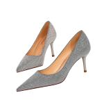 8999-6 European And American Style Fashion Banquet Stiletto High Heels Shallow