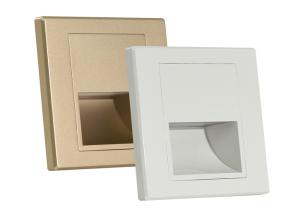 China LED Recessed Wall Mount Light Socket 1.5 Watt White Golden factory