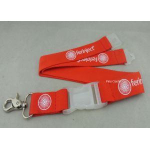Silk Screen Printing Polyester Promotional Lanyards , Customized Sublimation