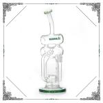 Glass Recycler 12 Inches Honeycomb Perc Bubbler Recycler Bongs Smoking