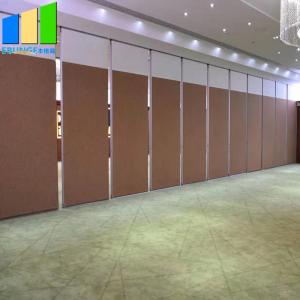 China Mdf Folding Door Movable Dividing Vip Room Divider Soundproof Folding Partition Walls With Track For Hotel factory