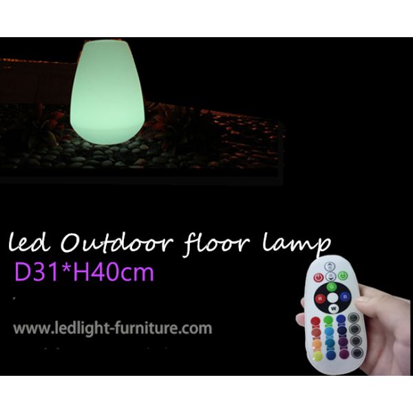 Wireless Outdoor LED Floor Lamp Battery Operated With 24 Keys Remote Control