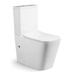 China Two Piece Ceramic Wc Toilet Siphonic Rimless Floor Mounted factory